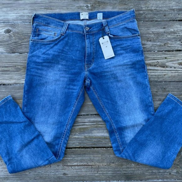 mustang Other - Mustang True Denim Men Jeans Blue Denim OREGON Tapered Slim Fit Jeans Size 38X30
